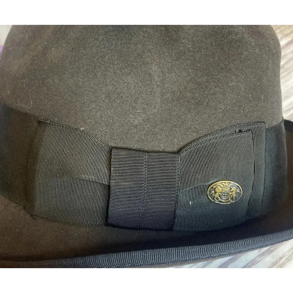 Vintage Byron Men`s Fedora Hat Brown  Wind Trolley, Kasmir Finish Size 8… - Picture 2 of 8